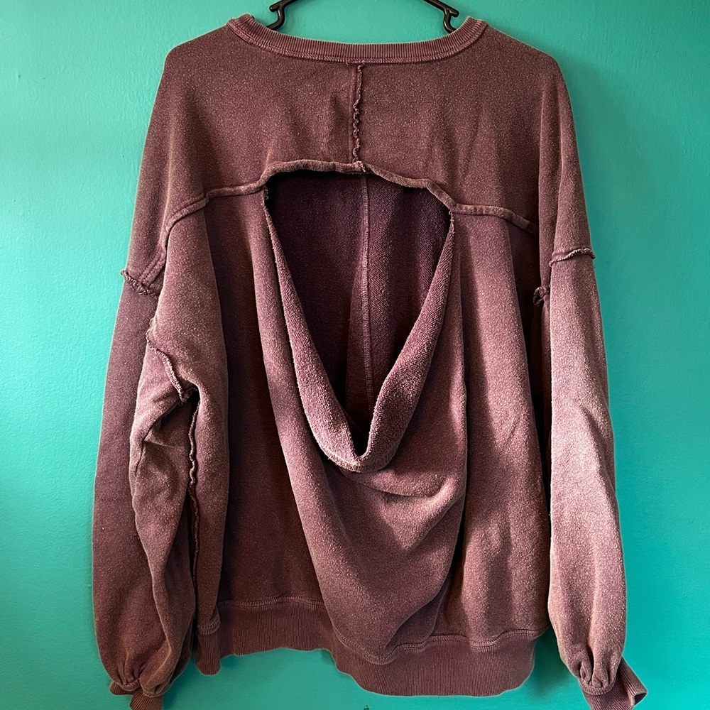 Free People Easy Does It Washed Pullover - image 4